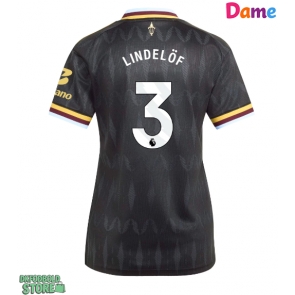 Aston Villa Victor Lindelof #3 Replika Udebanetrøje Dame 2026-27 Kortærmet